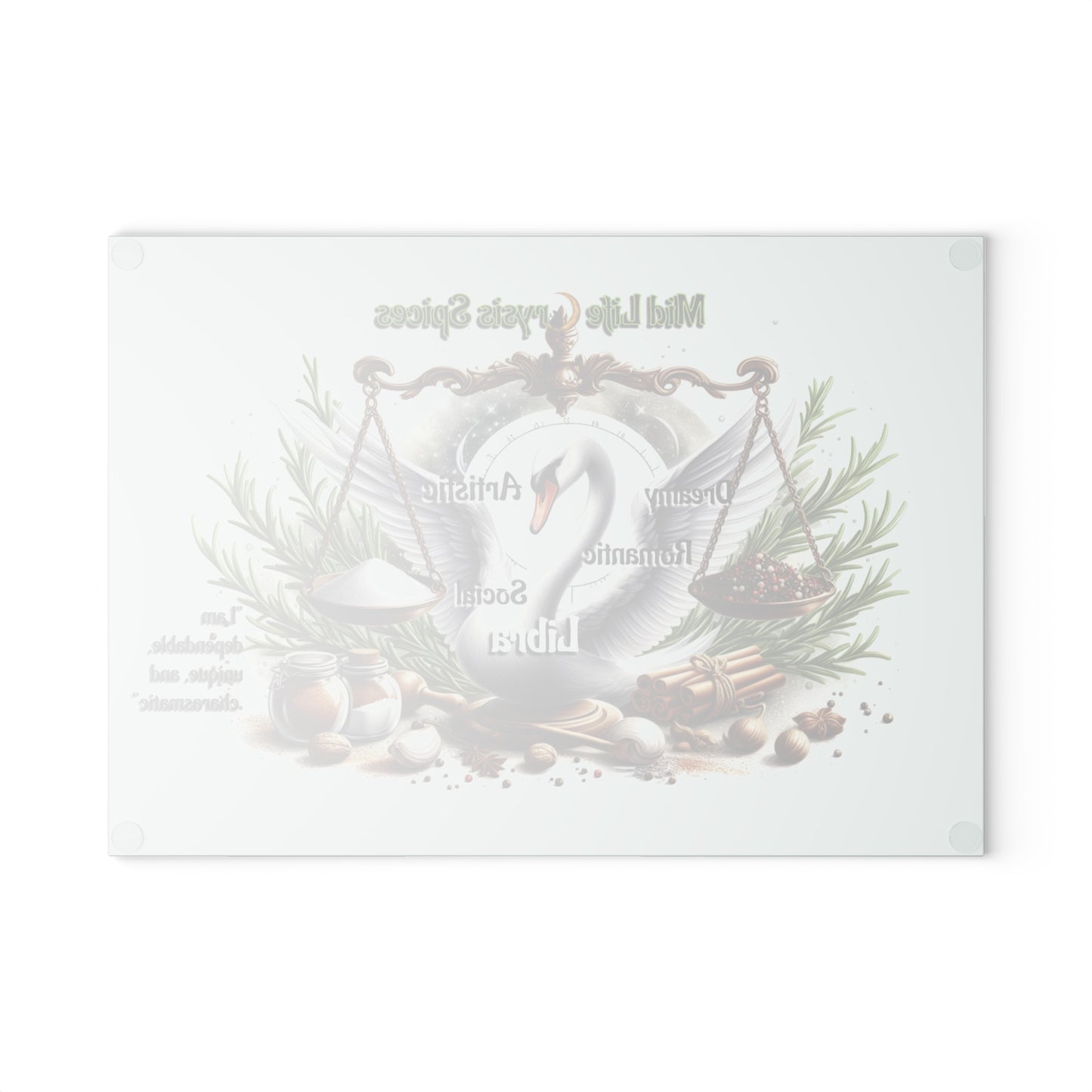 Glass Cutting Board - Libra Zodiac Sign