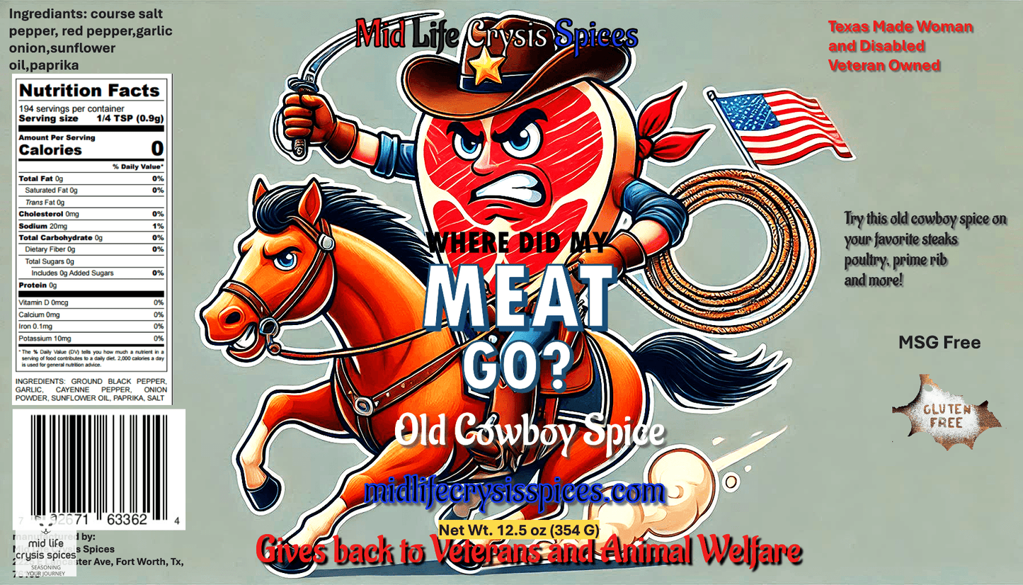 Old Cowboy Spice - All-Purpose Meat Seasoning Blend
