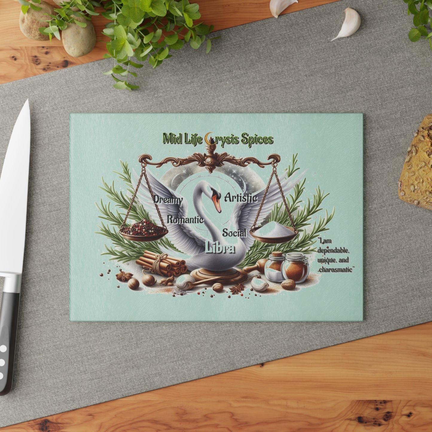 Glass Cutting Board - Libra Zodiac Sign
