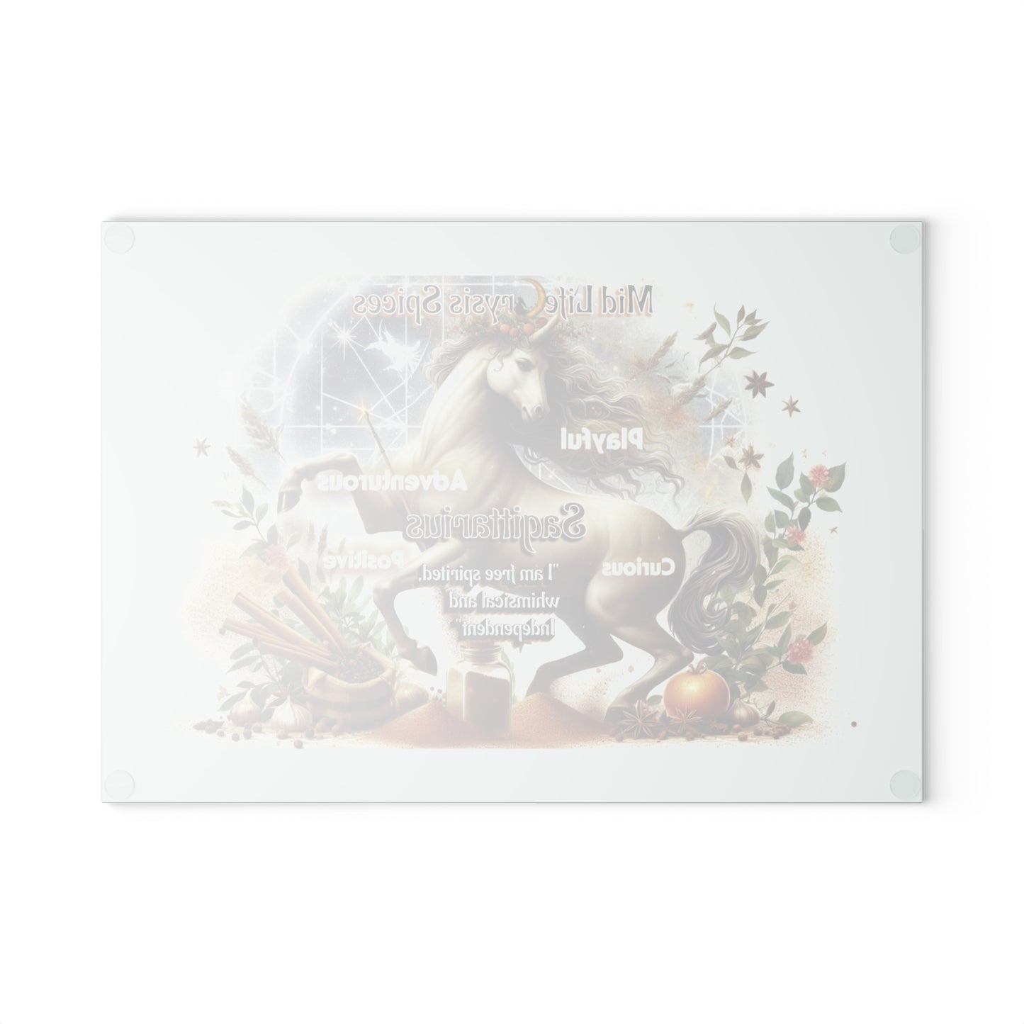 Sagittarius Whimsical Unicorn Glass Cutting Board - Playful Kitchen Decor, Gift for Unicorn Lovers, Fun Cooking Accessory, Unique Housewarming [...]