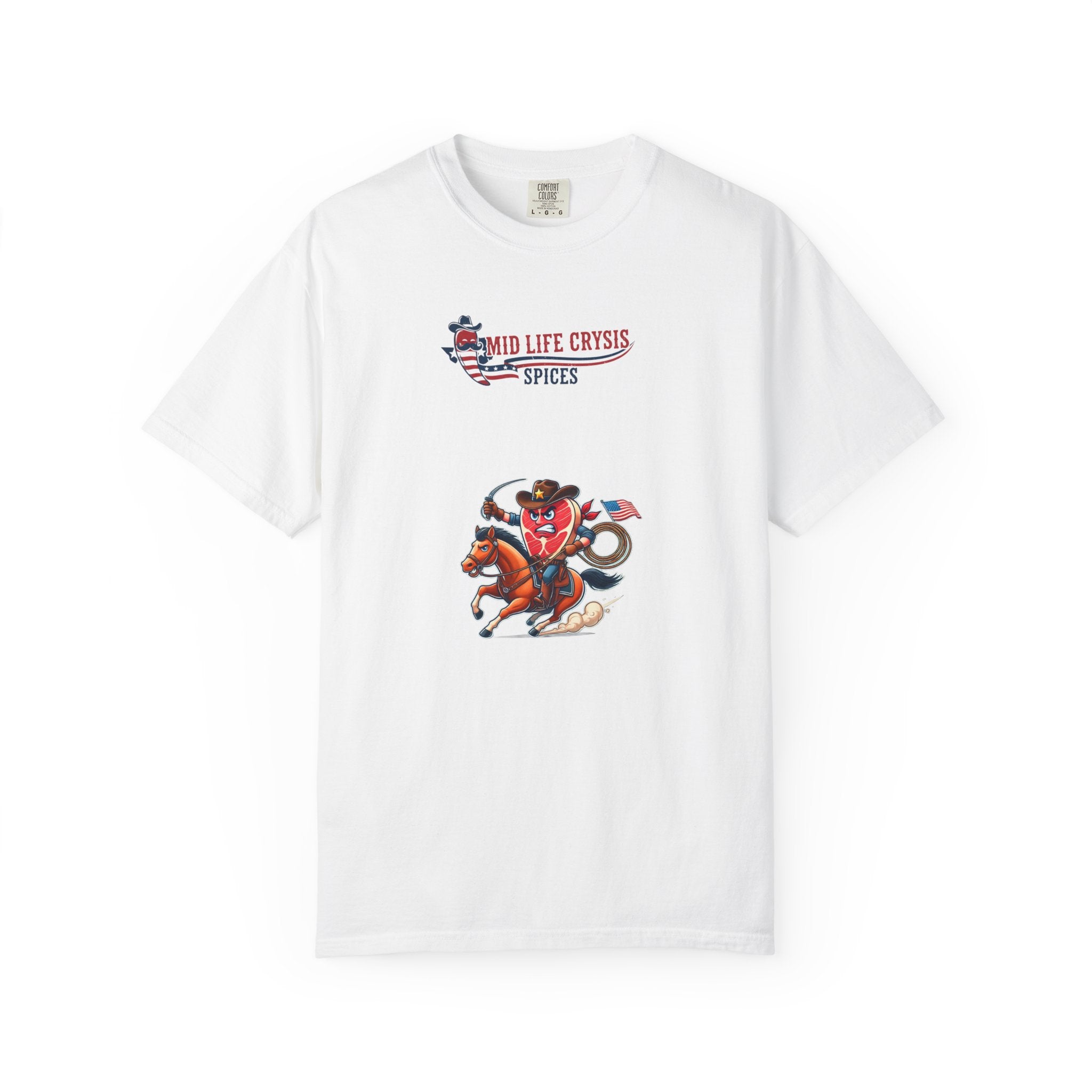 Mid Life Crysis Rodeo Tee – Retro Western Graphic Shirt | Texas-Inspired Comfort Colors Garment-Dyed Unisex Tee