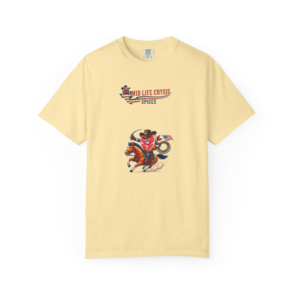 Mid Life Crysis Rodeo Tee – Retro Western Graphic Shirt | Texas-Inspired Comfort Colors Garment-Dyed Unisex Tee