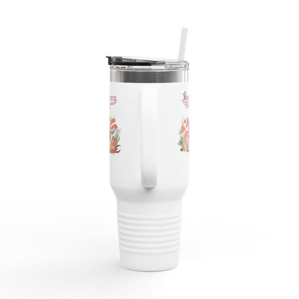 40oz Western Travel Mug – Rodeo Cowgirl & Horse Design | “Never Misteakan” Mid Life Crysis Spices Tumbler