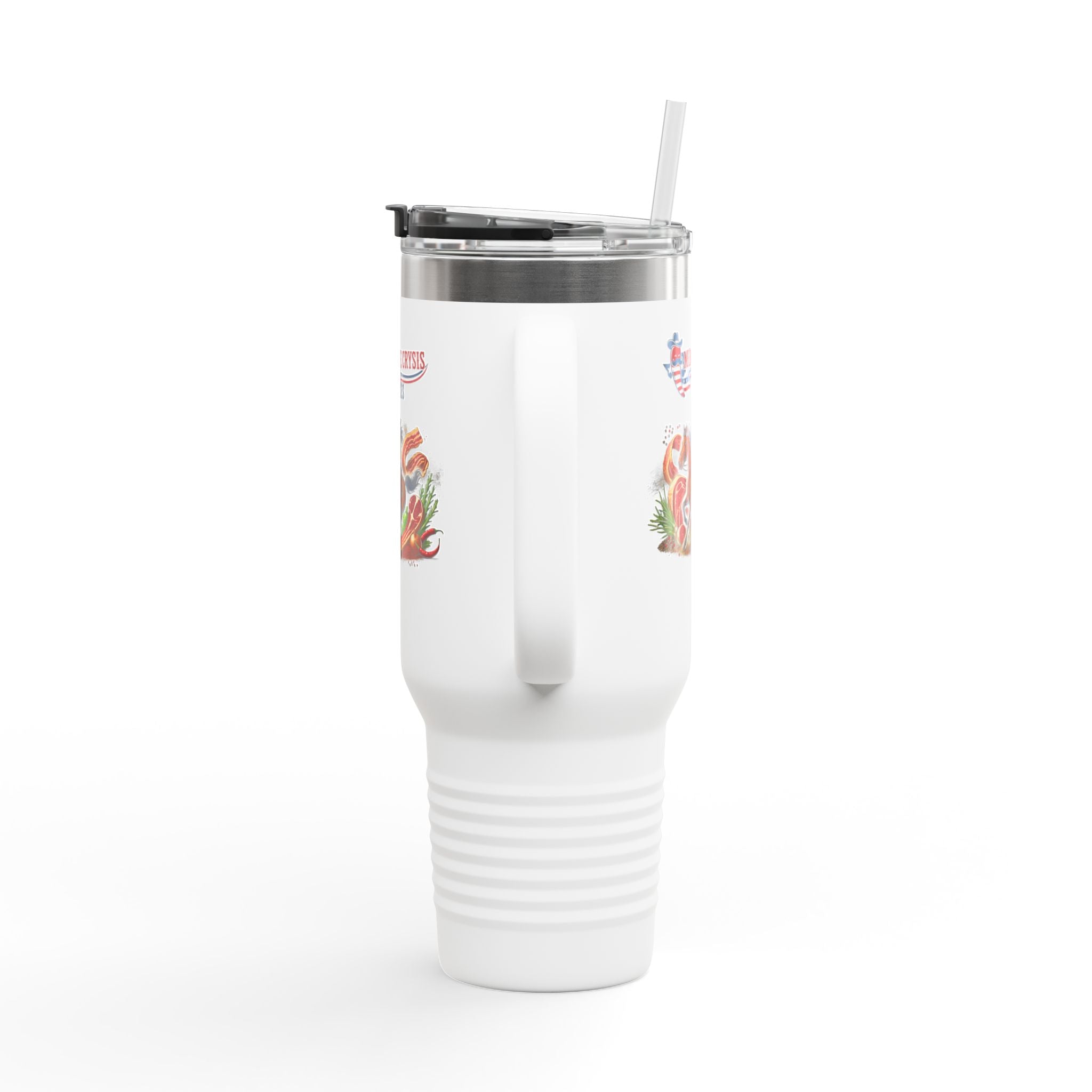 40oz Western Travel Mug – Rodeo Cowgirl & Horse Design | “Never Misteakan” Mid Life Crysis Spices Tumbler