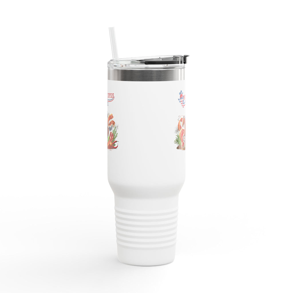40oz Western Travel Mug – Rodeo Cowgirl & Horse Design | “Never Misteakan” Mid Life Crysis Spices Tumbler