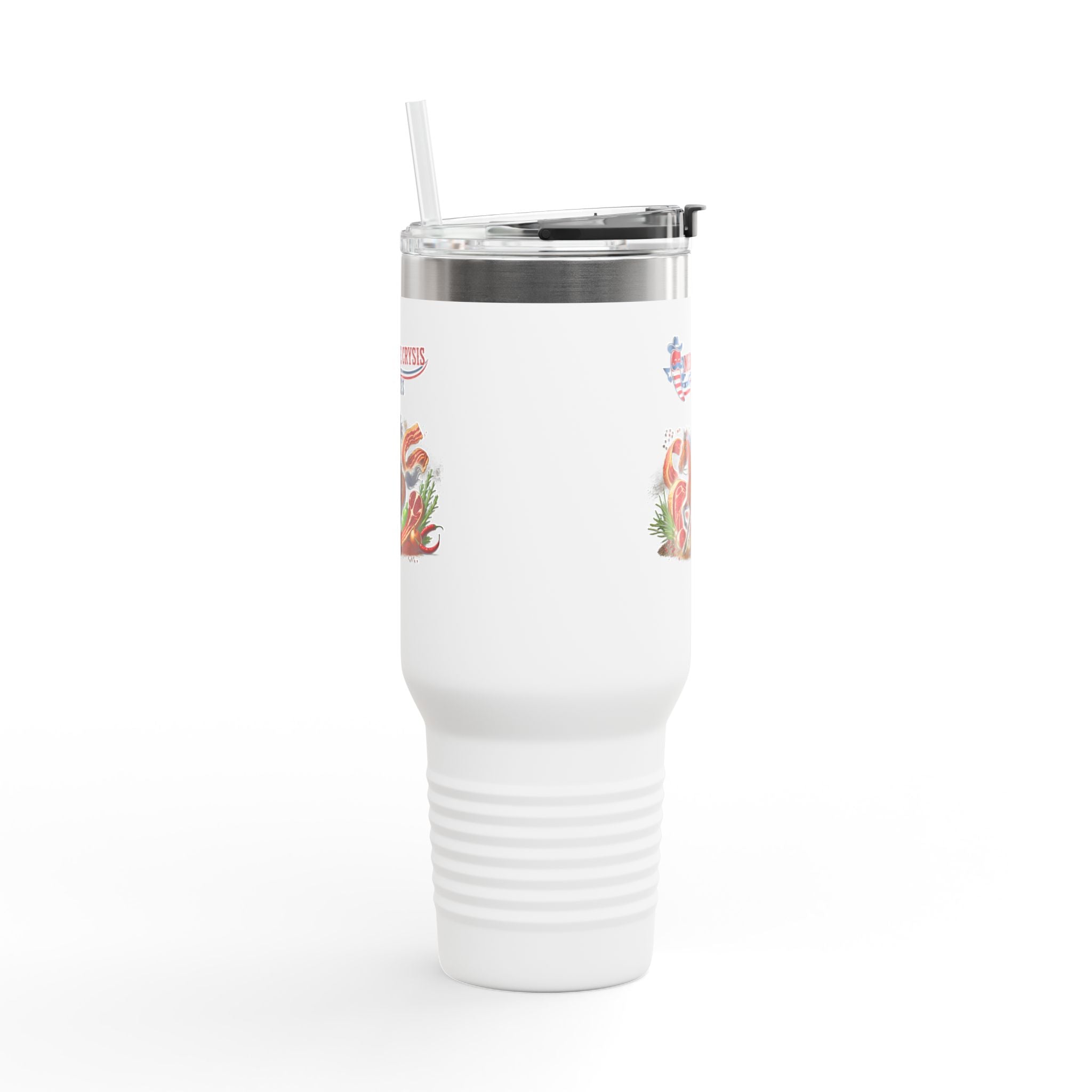 40oz Western Travel Mug – Rodeo Cowgirl & Horse Design | “Never Misteakan” Mid Life Crysis Spices Tumbler