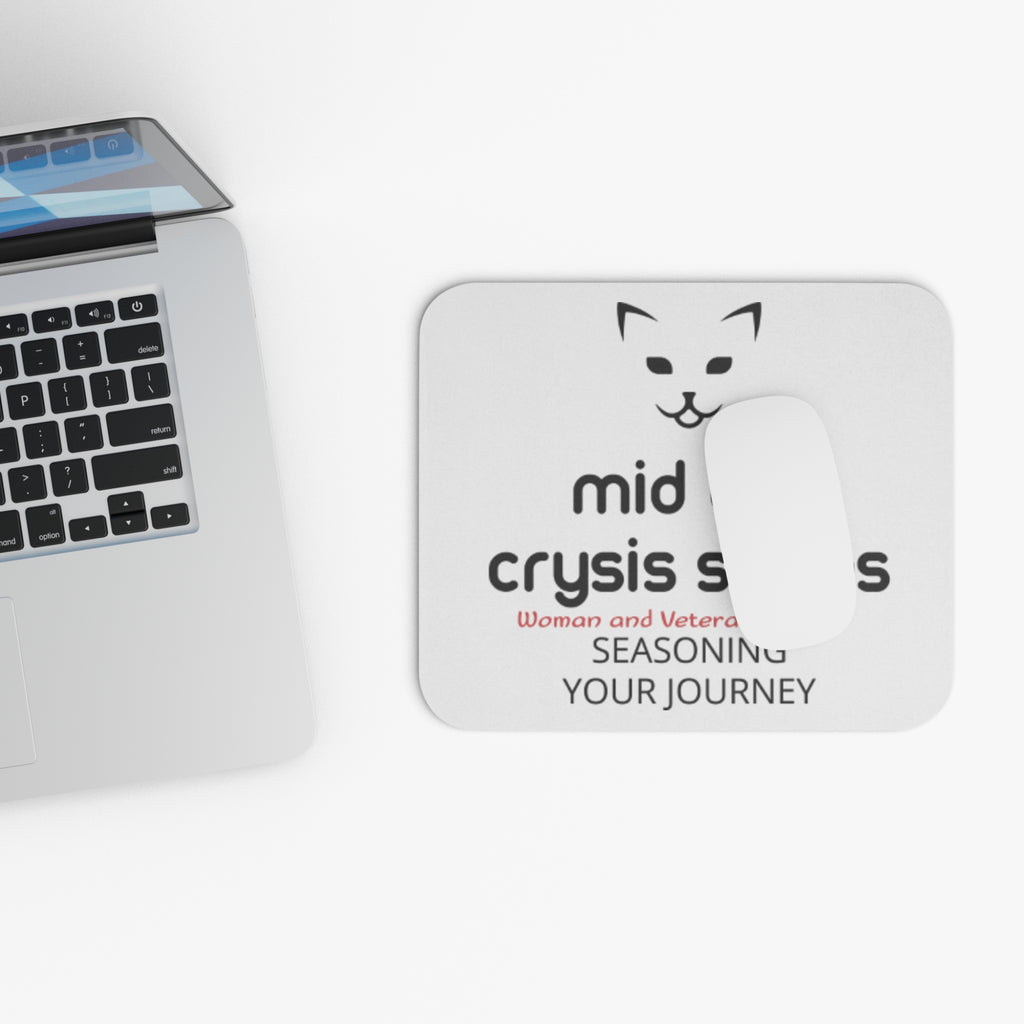 Mid Life Crysis Spices Mouse Pad — Woman & Veteran Owned, 'Seasoning Your Journey' Desk Mat