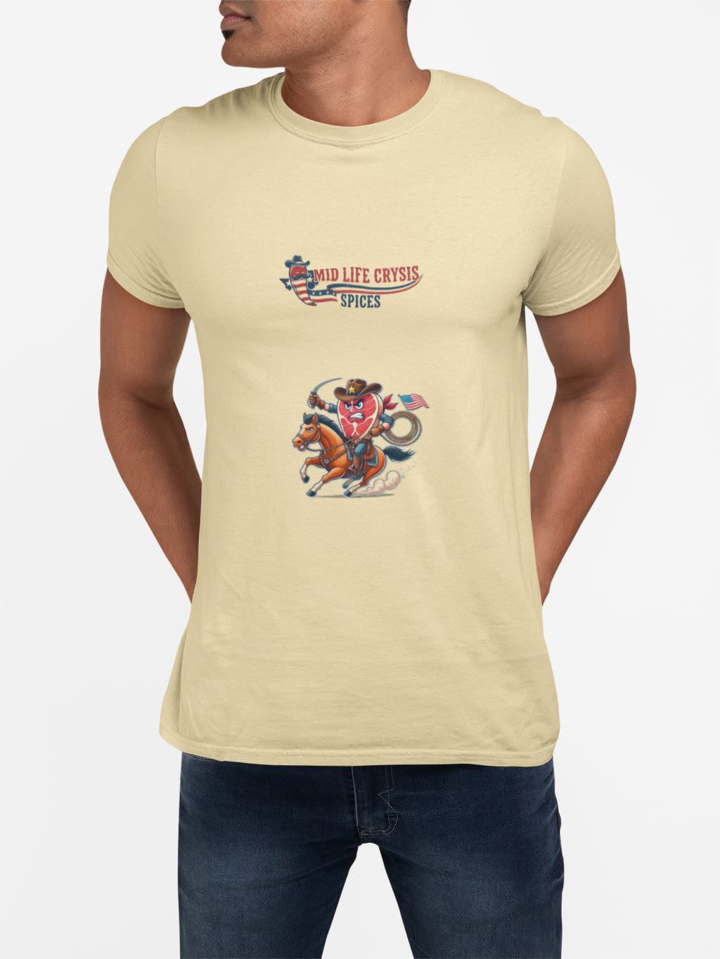 Mid Life Crysis Rodeo Tee – Retro Western Graphic Shirt | Texas-Inspired Comfort Colors Garment-Dyed Unisex Tee