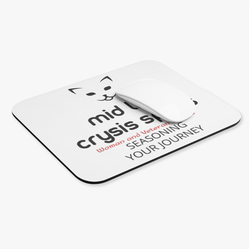 Mid Life Crysis Spices Mouse Pad — Woman & Veteran Owned, 'Seasoning Your Journey' Desk Mat