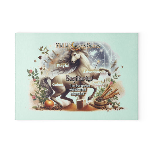 Sagittarius Whimsical Unicorn Glass Cutting Board - Playful Kitchen Decor, Gift for Unicorn Lovers, Fun Cooking Accessory, Unique Housewarming [...]