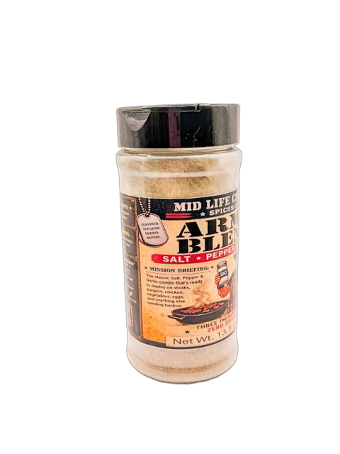 Army Spice Blend SPG Salt Pepper Garlic Mid Life Crysis Spices