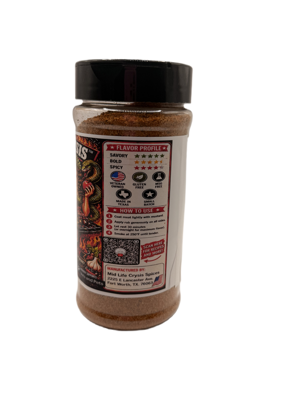 Adam's Rib Rub - BBQ Seasoning Blend for Ribs, Brisket & Pork 11.6 oz