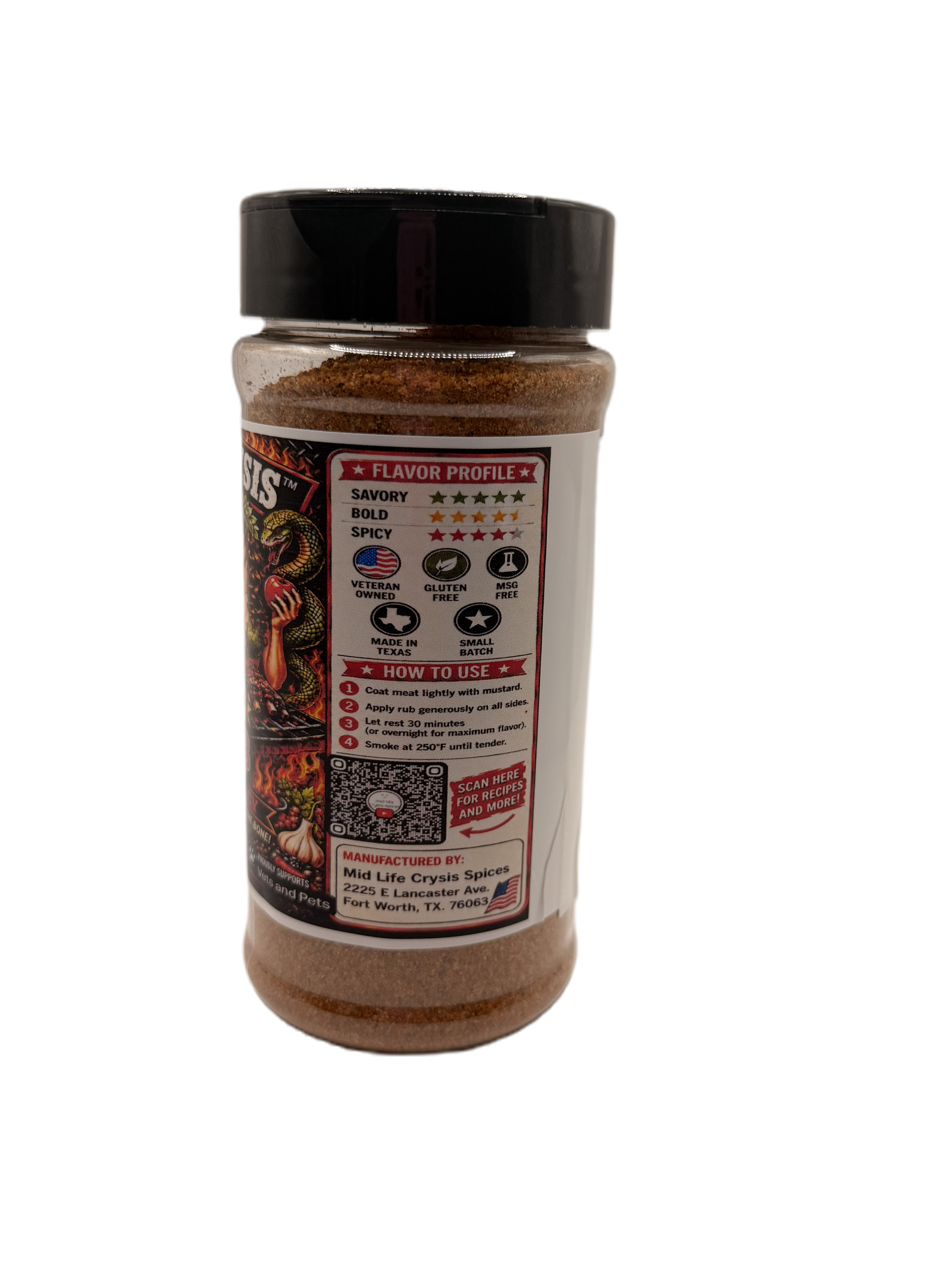 Adam's Rib Rub - BBQ Seasoning Blend for Ribs, Brisket & Pork 11.6 oz