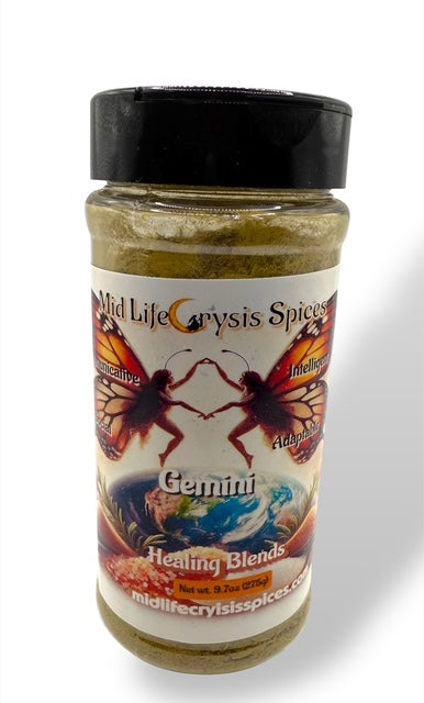 Gemini Healing Blend versatile sweet and savory seasoning by Mid Life Crysis Spices