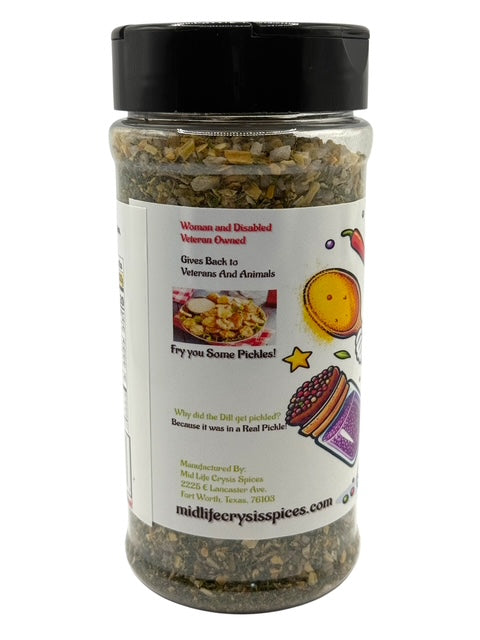 Tickle My Pickle dill pickle seasoning blend bottle 