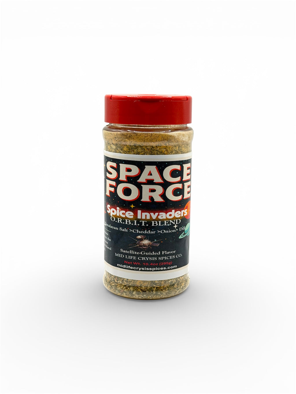 cheddar seasoning, popcorn seasoning, garlic onion spice blend, cheesy spice mix, space force spice, snack seasoning, fries seasoning, veteran owned spices, unique spice blends, dill seasoning mix, savory seasoning blend
