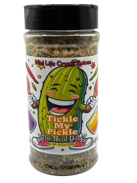 Tickle My Pickle dill pickle seasoning blend bottle 