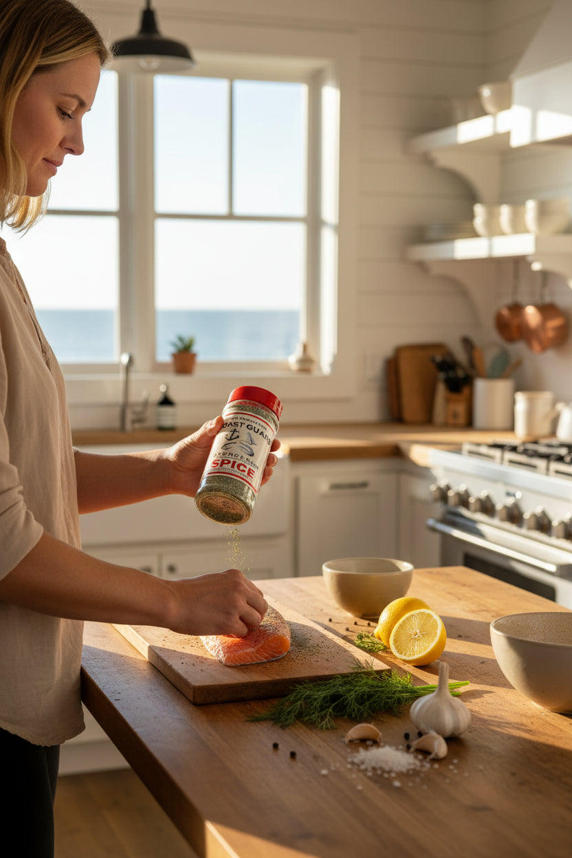 Coast Guard A.N.C.H.O.R. Blend – Sea Salt, Garlic, Dill &; pepper Seasoning | Mid Life Crysis Spices Co.